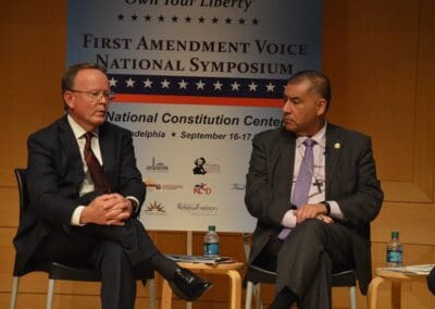 Senator Adams and Bishop Mendez