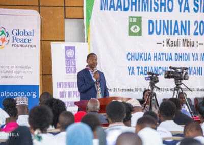 Hon. George Satano Simbachawene (MP), Minister of State in the Vice Presidents Office responsible for Union and Environment of United Republic of Tanzania