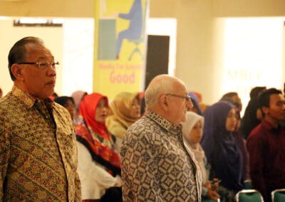 Romo Carolus (right), Founder of “Forum Persaudaraan Umat Beriman”, Maarif Award 2012 Recipient, attended the GPYIA