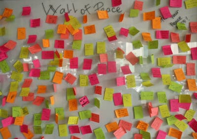 Variety of responses came from the Wall of Peace that focused on the vision of One Family Under God