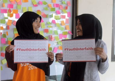 Participants networking and relaying a peaceful message towards the younger generations