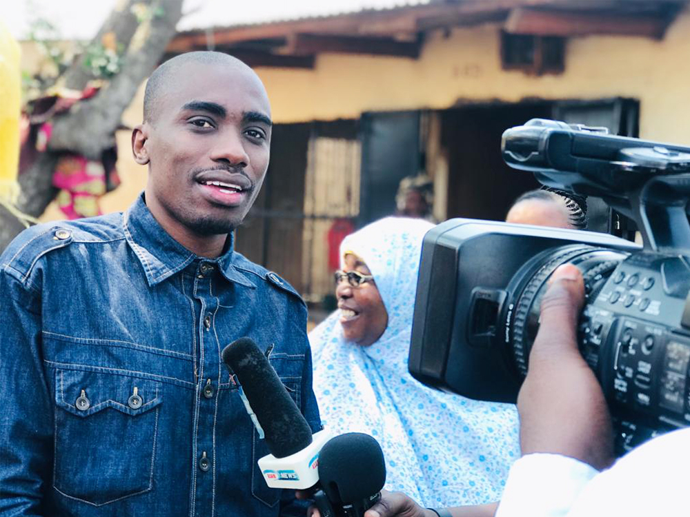 Tanzania artist, Kala Jeremiah, was briefly interviewed by the media about the Sabasaba market clean-up activity