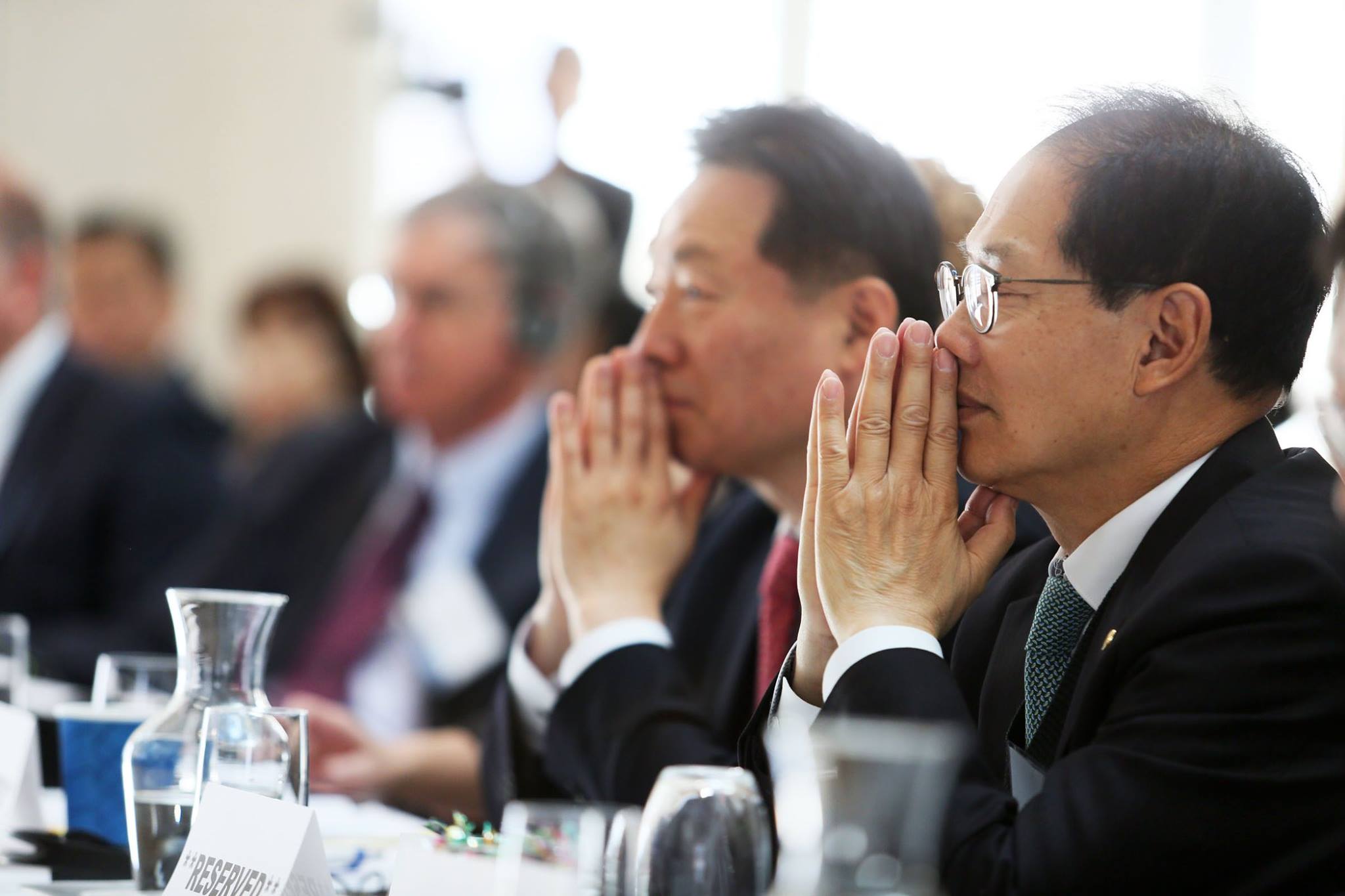 Korean Delegates At The One Korea Forum