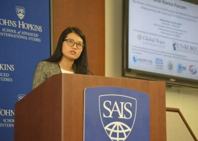 Ms. Grace Jo, vice president of NK in USA, One Korea Forum