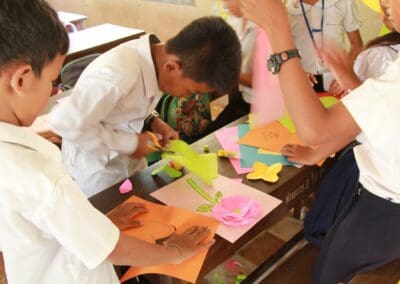 Students Create Artwork In The Classroom
