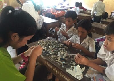 Students Create Artwork Out Of Recycled Material