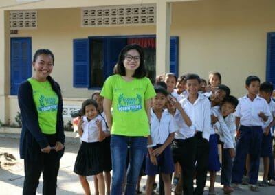 Volunteers With Students