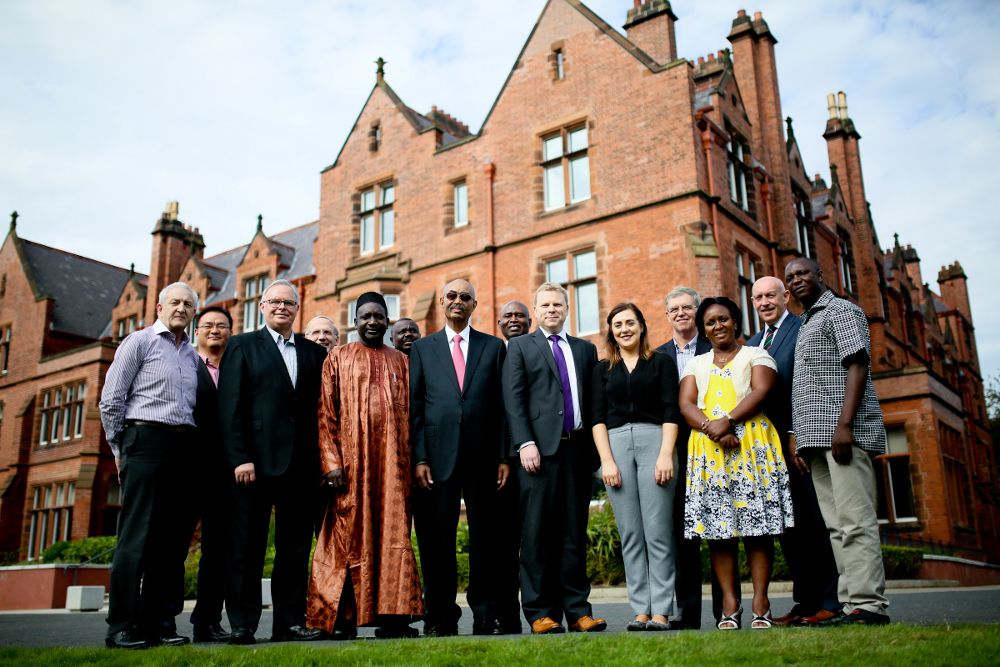 Junior Ministers Ross and Fearson with delegates at Riddle Hall