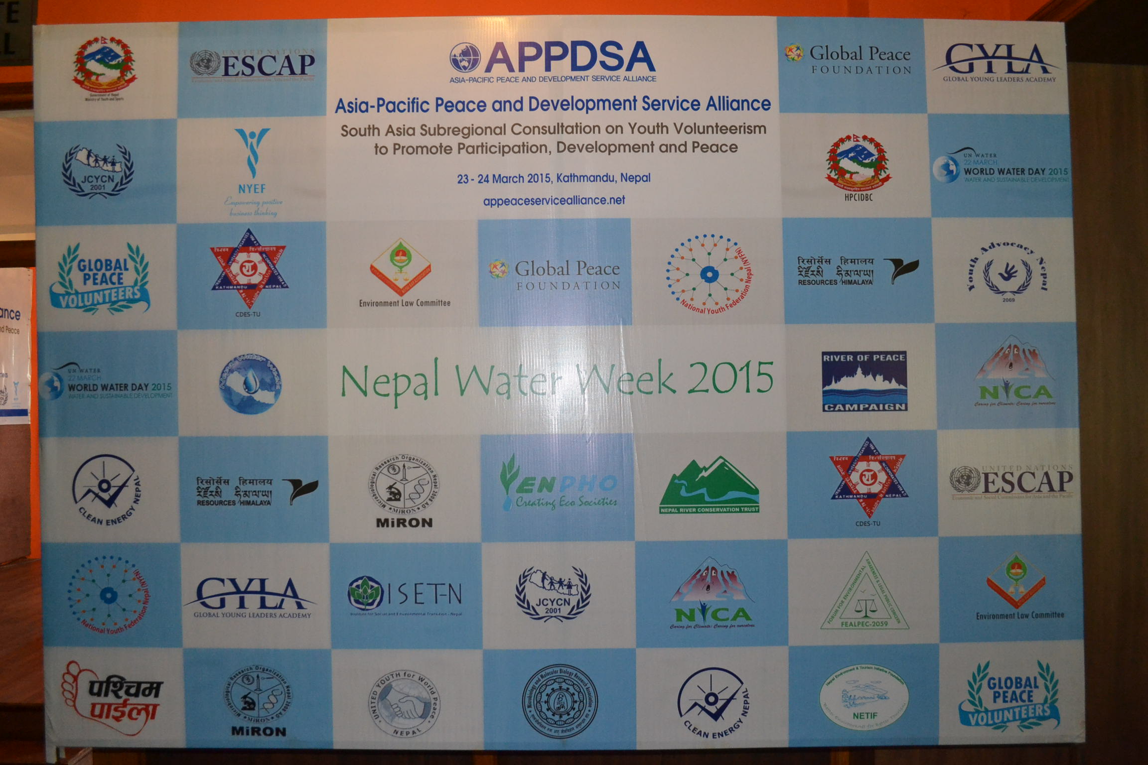 Display board of Nepal Water Week 2015