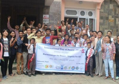 Nepalese Pose after International Day of Peace Forum