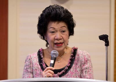 Dr. Nona S. Ricafort, Commissioner of Higher Education, addresses the audience at the Global Peace Women networking luncheon in Atlanta for the 2012 GPC.