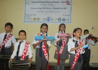 Nepalese Children Perform at the International Day of Peace Celebration