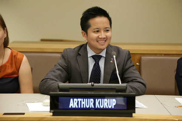 Arthur Kurup at United Nations during IYLA 2014.