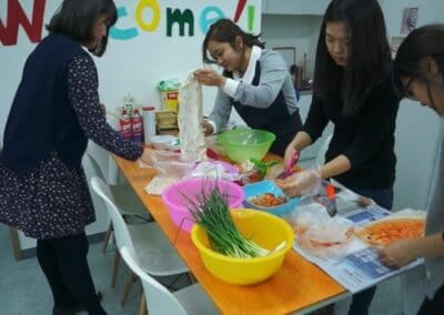 Setting Up for Making Dumplings
