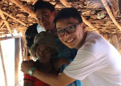 Namsoo Kim from Korea with his host family.