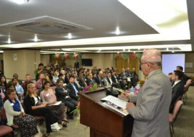 Dr. Yagya Bahadur Karki, Honorable Member of the National Planning Commission, Government of Nepal, shared his hopes for the development of youth activities in Nepal through the Consultation.