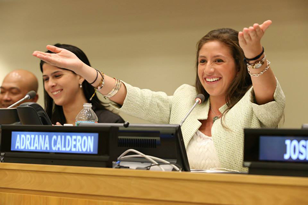 Adriana Calderon at United Nations at IYLA 2014.