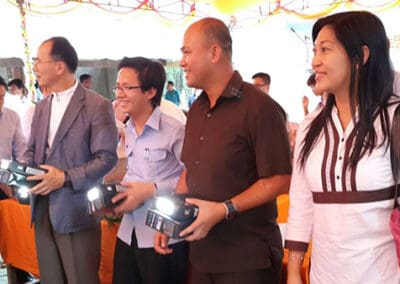 Global Peace Foundation representatives and guests at light giving ceremony.