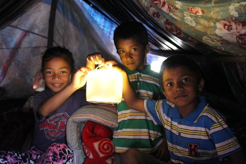 Global Peace Foundation provides light for children in Lamataar, Nepal.