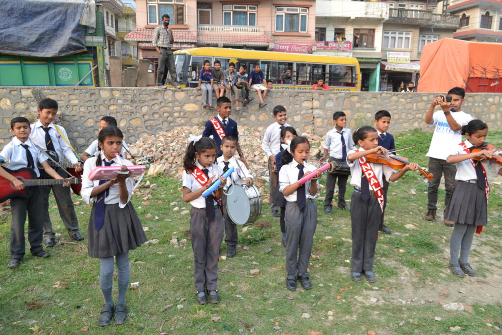 Celebrations of dance commence before Bagmati River clean up event.