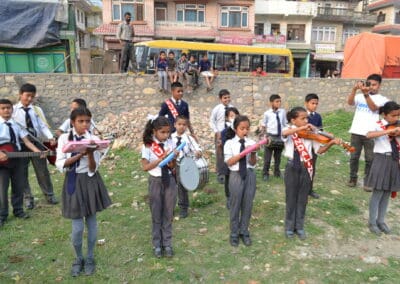 Celebrations of dance commence before Bagmati River clean up event.