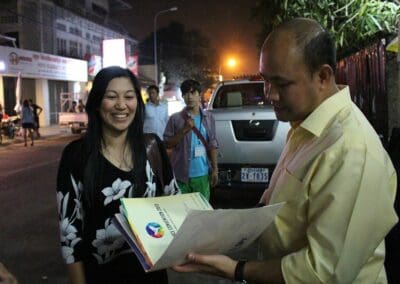 Ms. Sally Quimson and H.E. Hun Many at Friendship Dinner