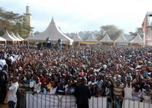 Participants excited at the Global Peace Festival 2008 Nairobi, Kenya.