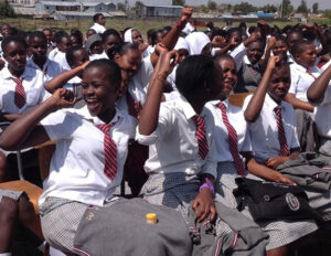 Students from Embakasi Girls High School, Kenya