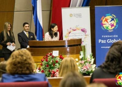 Dr. Soon ok Kang, Secretary General of Global Peace Women delivers special congratulatory remarks on behalf of Chairwoman of GPW, Dr. Jun Sook Moon.