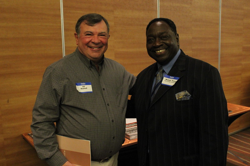Melvin Terry and Gil Martel at Global Peace Foundation USA forum in Billings, Montana
