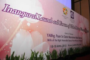 The inaugural launch of the forum of women and peace was held on April 18-19 2012, sponsored by the Global Peace Foundation Malaysia and the Ministry of Women, Family and Community Development.