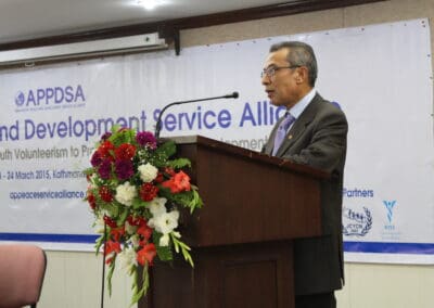 H.E. Arjun Bahadur Thapa speaks at APPDSA event 2015