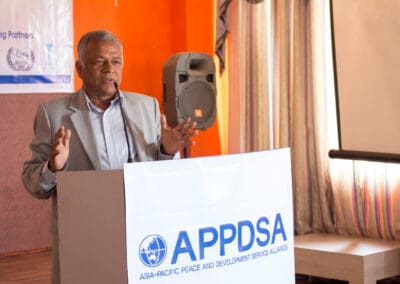 Er. Ganesh Shah speaks at APPDSA 2015 event.