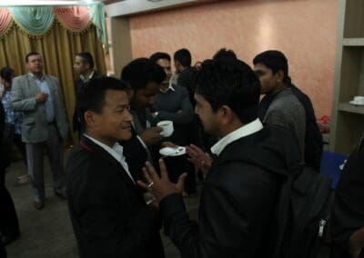 Participants network at APPDSA event.