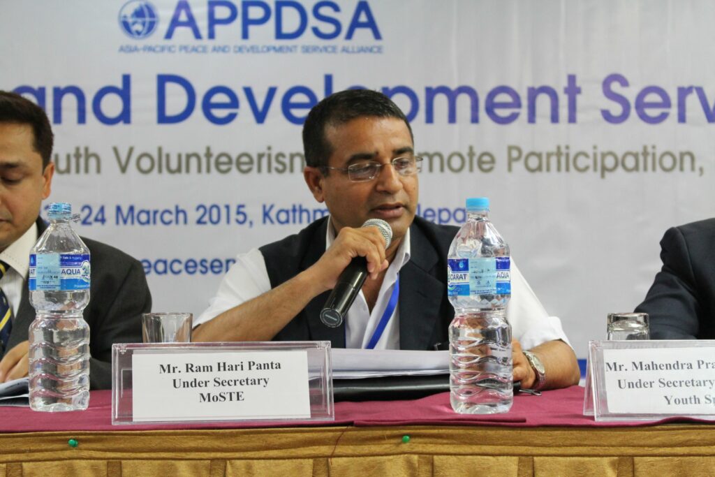 Mr. Ram Hari Panta, Government of Nepal at APPDSA 2015