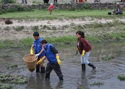 Ram Rohan Panta and GPVs during Bagmati Clean Up Project