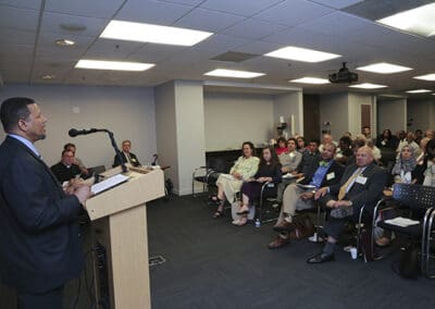 Imam Talib Shareef answers questions at Global Peace Foundation and SDI forum.