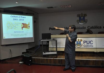 Massimo Trombin, Global Peace Foundation Brazil discuss peace in action.