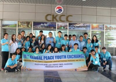 Group photo of 11th Global Peace Youth Exchange in Cambodia