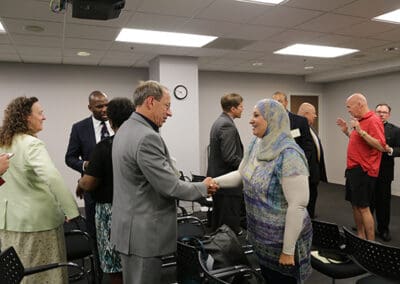 Forum participants network at Global Peace Foundation and SDI forum.