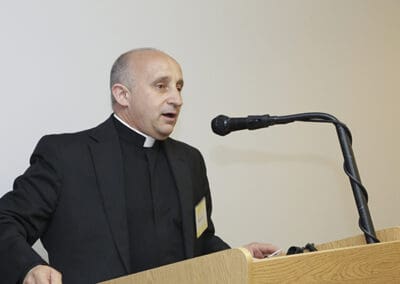 Rev. Mark Farr, President of International Institute for Sustained Dialogue speaks at forum.