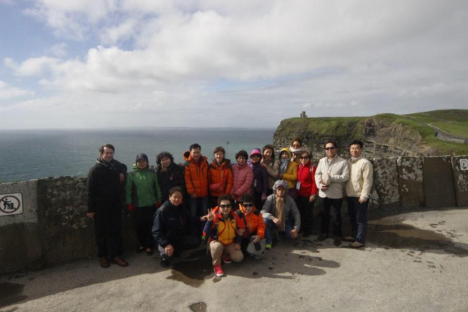 The Global Peace Leadership Exchange delegation at Cliff of Moher.