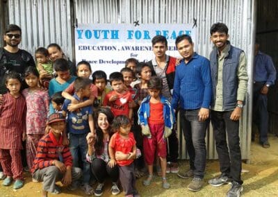 Global Peace Foundation volunteers rebuild classrooms for children of Nepal.