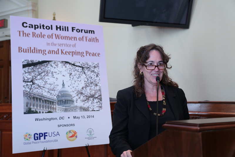 Gail Hambleton, VP of Global Peace Foundation USA speaks on Capitol Hill.