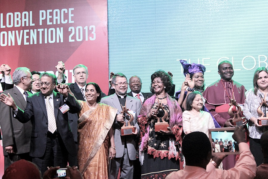 Group photo of the Awardees at the Global Peace Awards 2013