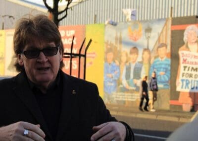 Dr. Alan Largey on tour of Belfast Peace Walls.