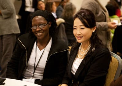 Dr. Jun Sook Moon, Chairman of Global Peace Women and Co-Founder of Global Peace Foundation discusses topics pertaining the role of women during the Global Peace Women Luncheon.