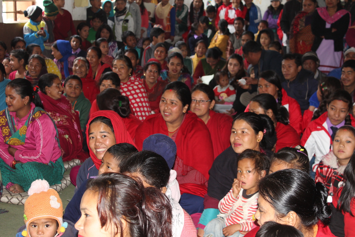 Audience during a Forum Theater organized by Sandhya Acharya