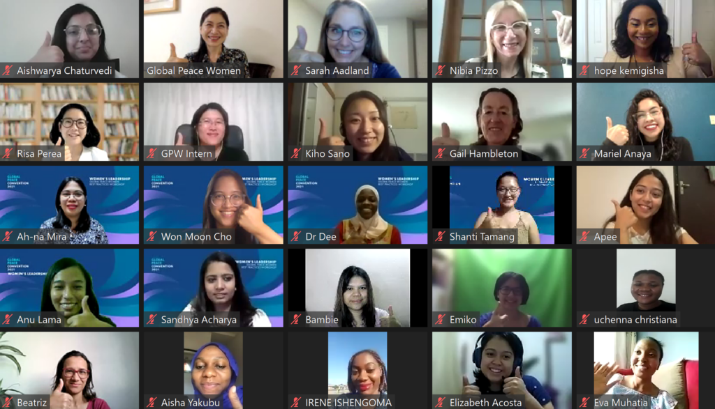 Global Peace Women Online Leadership Academy meet for a Zoom call