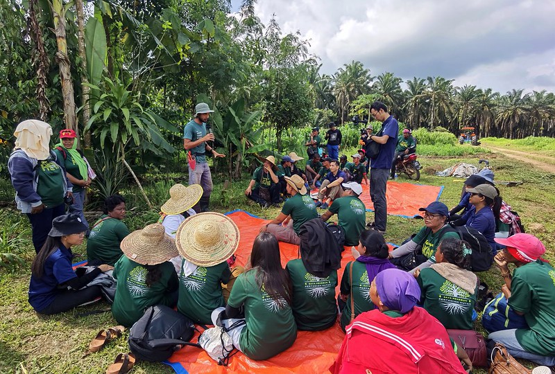 Orang Asli famers learning about syntropic farming at A Little Wild, Kota Tinggi